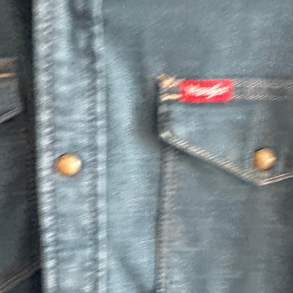 Wrangler Dark Blue Denim Shirt - Picture 3 of 7